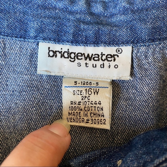 Bridge water 2 piece long denim dress and top set size 16w - Picture 8 of 14